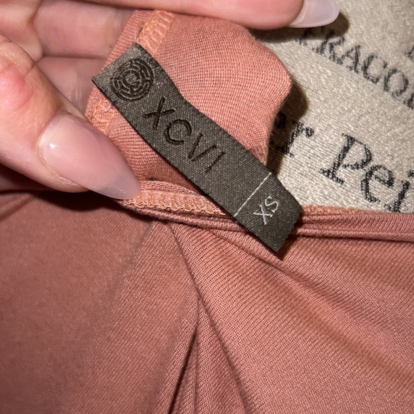 XCVI rose mauve pink shortsleeve shirt women’s top extra small XS - Picture 4 of 5